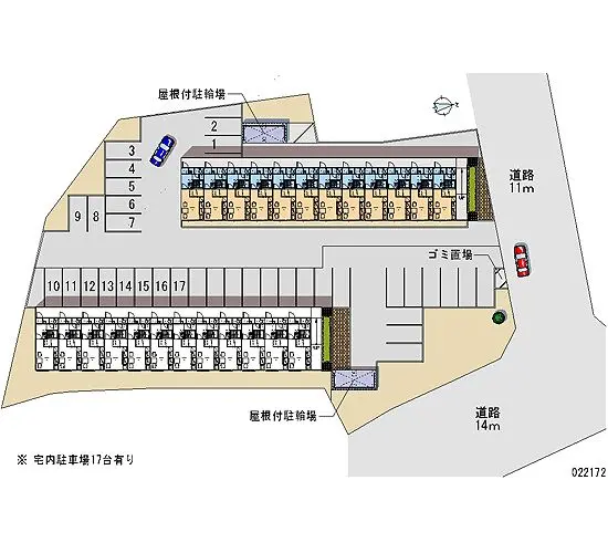 ★手数料０円★函館市富岡町２丁目　月極駐車場（LP）